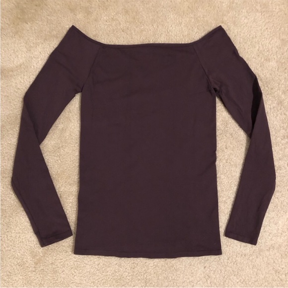 Free People Off The Shoulder Long Sleeve In Chocolate Merlot. NWOT! Sz XS/S, M/L - Picture 5 of 8